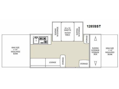 Floorplan - 2012 Coachmen RV Clipper Classic 1285SST