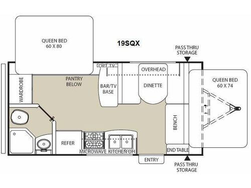 Floorplan - 2012 Coachmen RV Freedom Express LTZ 19SQX