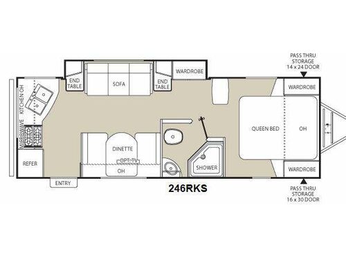 Floorplan - 2012 Coachmen RV Freedom Express LTZ 246RKS