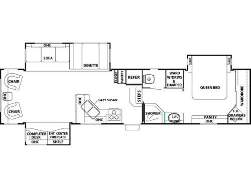 Floorplan - 2006 Forest River RV Cedar Creek 36 RLTS