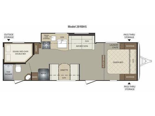 Floorplan - 2012 Keystone RV Bullet 281BHS
