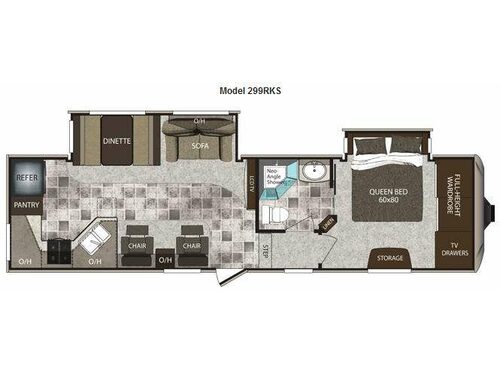 Cougar High Country 299RKS Floorplan