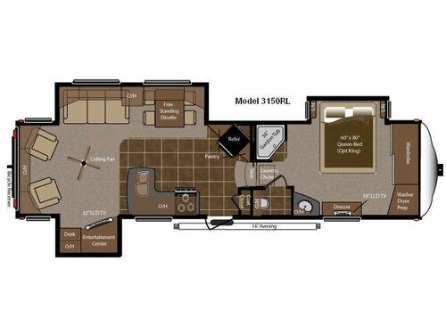 Floorplan - 2012 Keystone RV Montana 315O RL