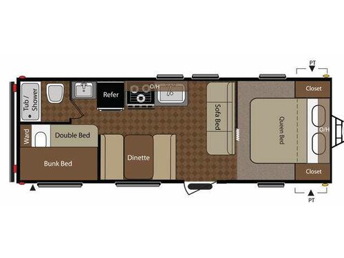 Floorplan - 2012 Keystone RV Summerland 2600TB