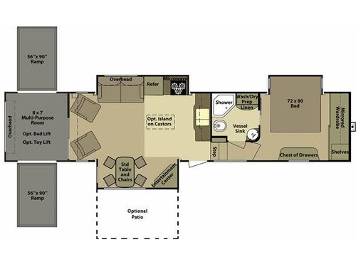 Rolling Thunder H345MPR Floorplan