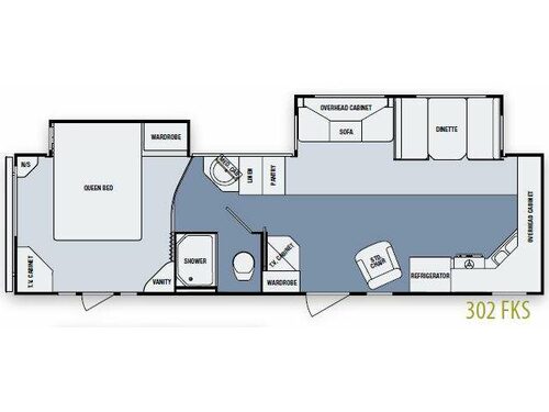 Floorplan - 2012 SunnyBrook Brookside 302 FKS