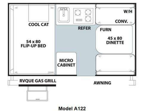 Rockwood Hard Side Series A122 Floorplan
