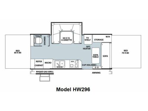 Floorplan - 2012 Forest River RV Rockwood High Wall Series HW296