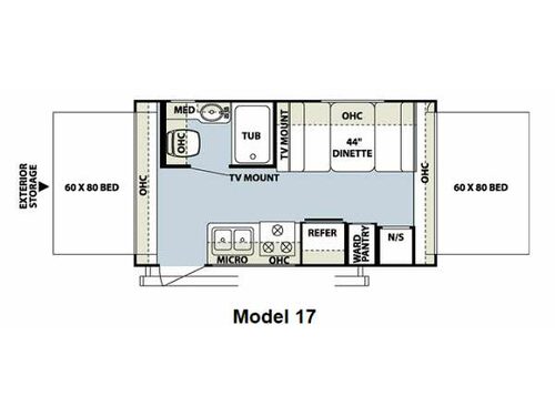 Rockwood Roo 17 Floorplan