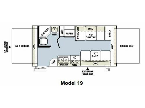 Rockwood Roo 19 Floorplan