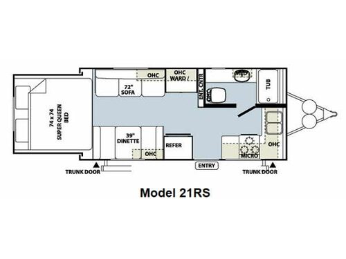 Floorplan - 2012 Forest River RV Rockwood Roo 21RS