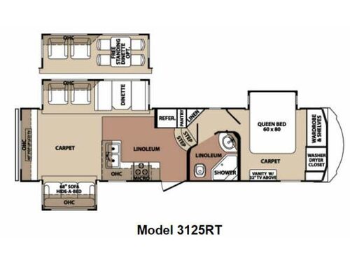 Floorplan - 2012 Forest River RV Blue Ridge 3125RT