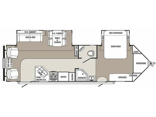 Floorplan - 2012 Palomino Thoroughbred V-Series T-829VRL