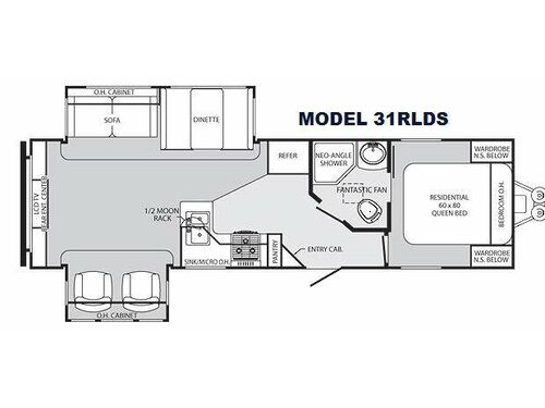 Sabre 31RLDS Floorplan