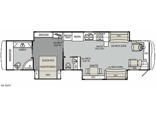 Floorplan - 2011 Monaco Camelot 43DFT