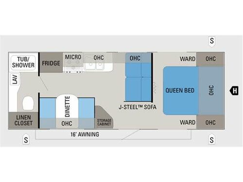 Jay Feather Ultra Lite 221 Floorplan