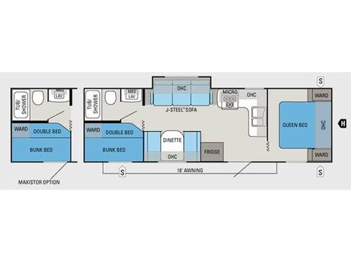 Floorplan - 2012 Jayco Jay Flight 28BHS