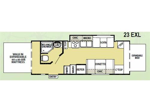 Floorplan - 2012 Forest River RV Wildwood X-Lite 23EXL