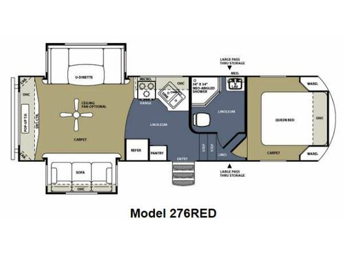 Floorplan - 2012 Forest River RV Wildwood Heritage Glen 276RED