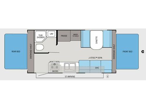 Floorplan - 2012 Jayco Jay Feather Ultra Lite X19H