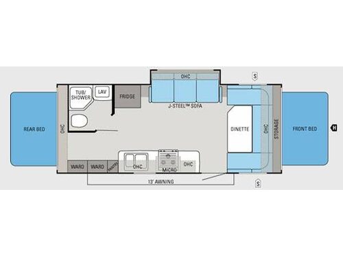 Jay Feather Ultra Lite X23B Floorplan