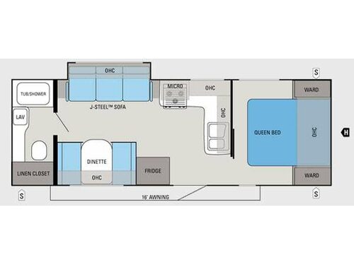 Jay Feather Ultra Lite 24T Floorplan