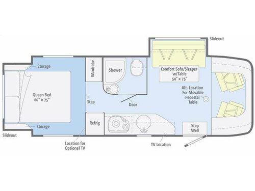 Floorplan - 2012 Winnebago View Profile 24G