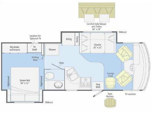 Floorplan - 2012 Winnebago Vista 26P