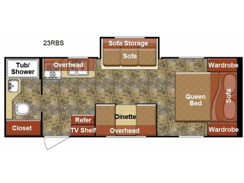 Floorplan - 2012 Gulf Stream RV Kingsport 23 RBS