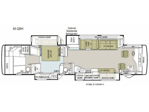 Floorplan - 2012 Tiffin Motorhomes Phaeton 40 QBH