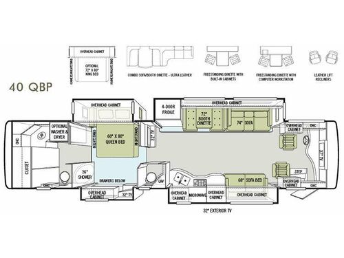 Floorplan - 2012 Tiffin Motorhomes Allegro Bus 40 QBP