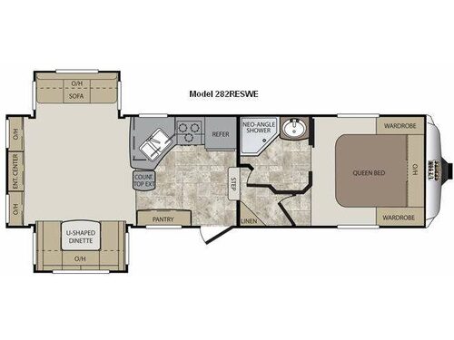 Floorplan - 2012 Keystone RV Cougar X-Lite 282RESWE
