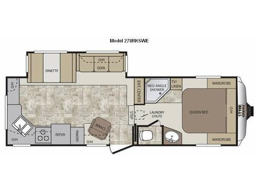 Floorplan - 2012 Keystone RV Cougar Half-Ton Series 278RKSWE
