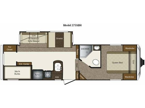 Laredo Super Lite 275SBH Floorplan