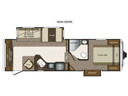 Floorplan - 2012 Keystone RV Laredo Super Lite 268SRE