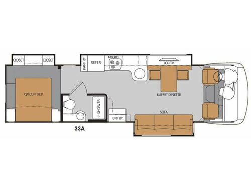 Floorplan - 2012 Thor Motor Coach Serrano 33A