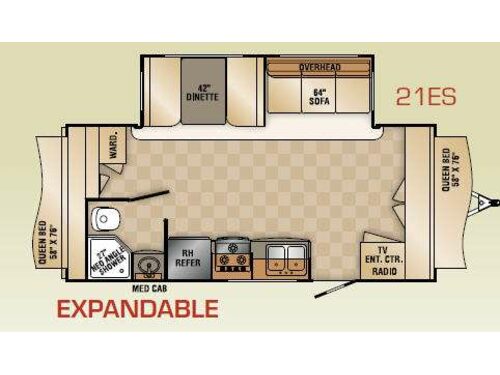 Floorplan - 2012 R-Vision Trail Sport TS21ES