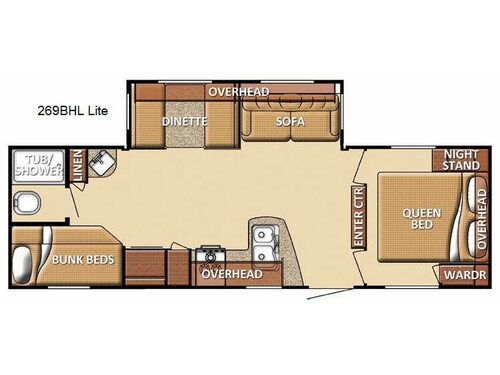 Floorplan - 2012 Gulf Stream RV Innsbruck 269BHL Lite