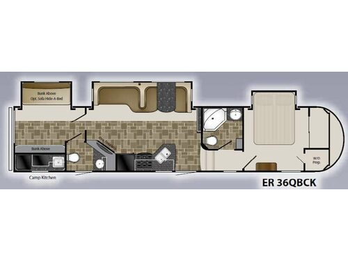 Floorplan - 2012 Heartland ElkRidge 36QBCK