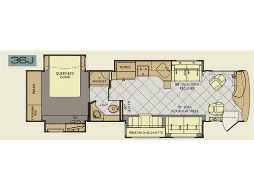 Floorplan - 2012 Fleetwood RV Discovery 36J