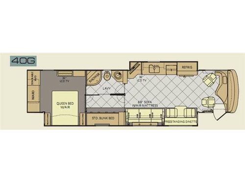 Floorplan - 2012 Fleetwood RV Discovery 40G