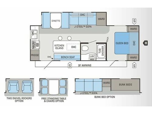 Floorplan - 2012 Jayco Jay Flight 26RKS