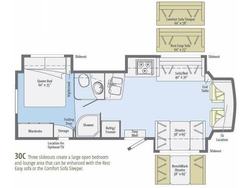 Floorplan - 2012 Winnebago Aspect 30C