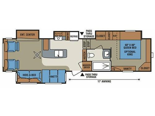 Floorplan - 2012 KZ Durango 2500 D355RL
