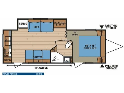 Floorplan - 2012 KZ Spree 261RKS