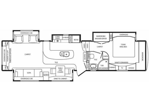 Floorplan - 2012 DRV Luxury Suites Mobile Suites 41 RESB4