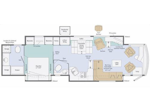 Floorplan - 2012 Itasca Ellipse 42QD