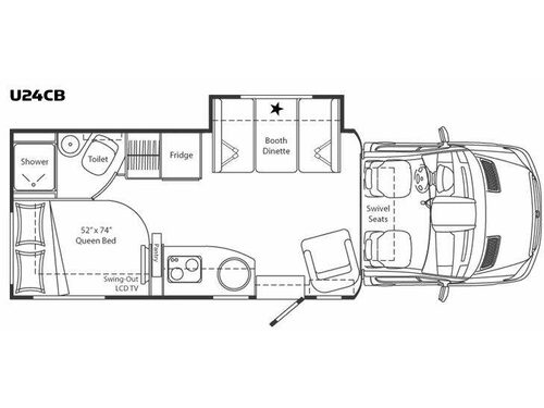 Floorplan - 2012 Leisure Travel Unity U24CB