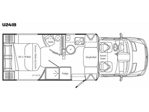 Floorplan - 2012 Leisure Travel Unity U24IB