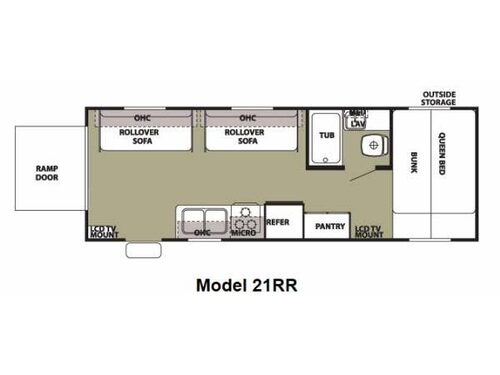 Floorplan - 2012 Forest River RV Cherokee Grey Wolf 21RR